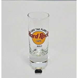 Hard Rock Cafe Maui Hawaii Souvenir Shot Glass Collectible Barware VTG Memory